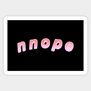 nnope #2 - black backdrop Sticker